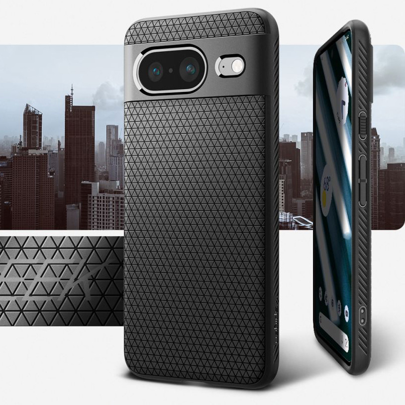 Elastyczne etui Spigen Liquid Air do Google Pixel 8, czarne.